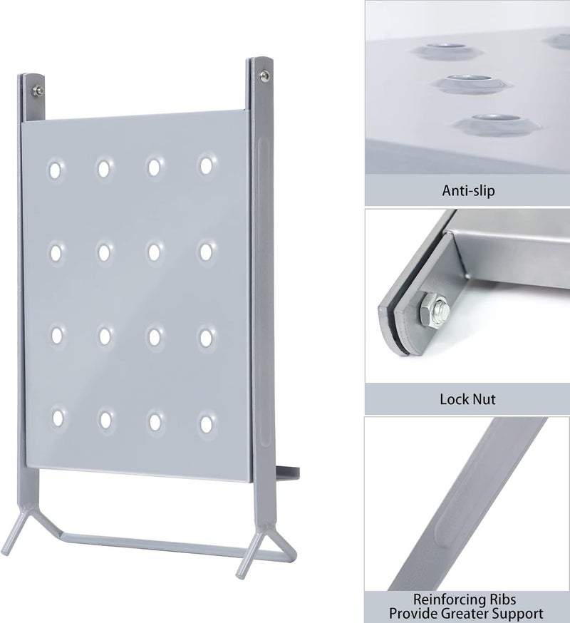 TooCust Platform Accessories for Painters, Anti-Slip Extension Ladder Work Platform System, Work Tray for Tools, Heavy Duty Accessory for Most Ladders, 400 lbs Capacity (Silver) - Image 4